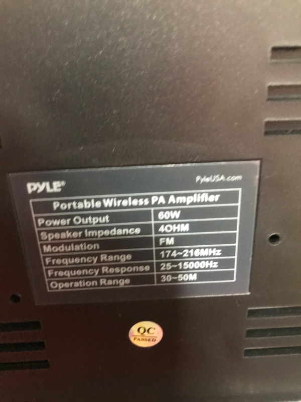 Photo 3 of Pyle Portable Outdoor PA Speaker Amplifier System & Microphone Set with Bluetooth Wireless Streaming, Rechargeable Battery - Works with Mobile Phone, Tablet, PC, Laptop, MP3 Player - PWMA1216BM, BLACK
