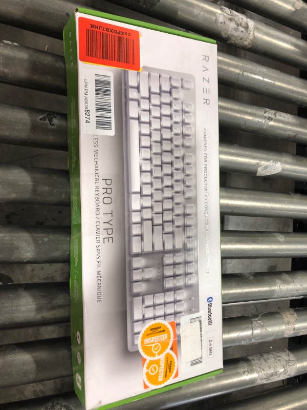 Photo 4 of Razer Pro Type: Wireless Mechanical Productivity Keyboard Orange Mechanical Switches - Fully Programmable Keys - Bluetooth and Wireless Connectivity - Durable for Up to 80 Million Keystrokes