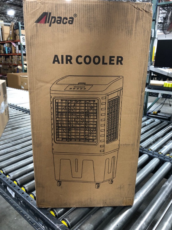 Photo 1 of ALPACA Portable Evaporative Air Cooler 3 in 1 Swamp Cooler with Remote Control, 5.3 Gal Water Tank, 3 Speed Cooling Fan, 4 Ice Packs, Portable Air Conditioner Auto Oscillation for Room, Home & Office 1800CFM