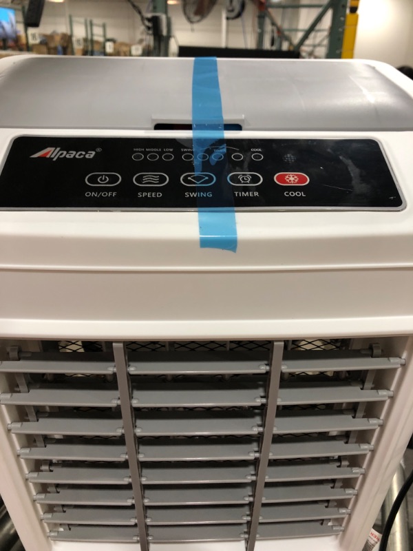 Photo 1 of ALPACA Portable Evaporative Air Cooler 3 in 1 Swamp Cooler with Remote Control, 5.3 Gal Water Tank, 3 Speed Cooling Fan, 4 Ice Packs, Portable Air Conditioner Auto Oscillation for Room, Home & Office 1800CFM