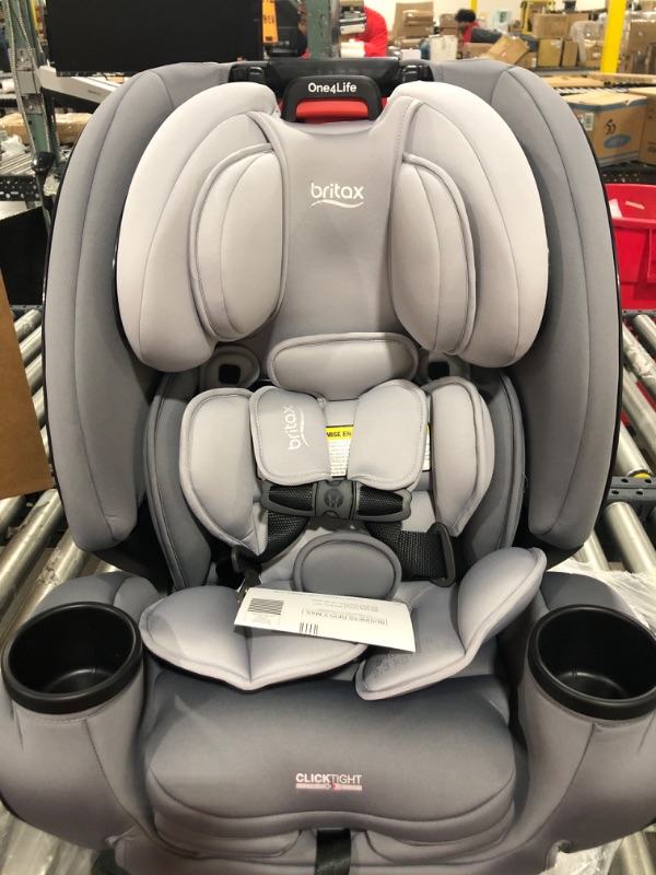 Photo 2 of Britax One4Life Convertible Car Seat, 10 Years of Use from 5 to 120 Pounds, Converts from Rear-Facing Infant Car Seat to Forward-Facing Booster Seat, Machine-Washable Fabric, Glacier Graphite