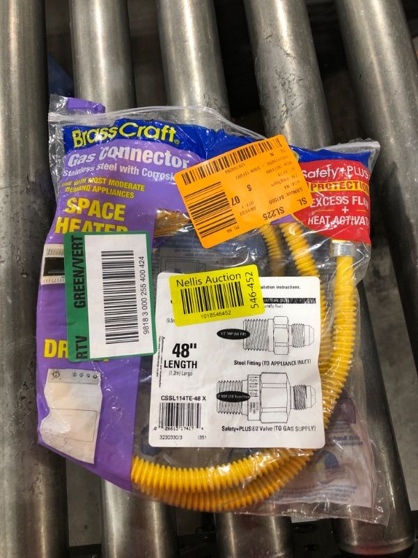 Photo 2 of 1/2 in. MIP x 1/2 in. MIP x 48 in. Gas Connector (3/8 in. O.D.) with Safety+Plus2 Thermal Excess Flow Valve (28,300 BTU)