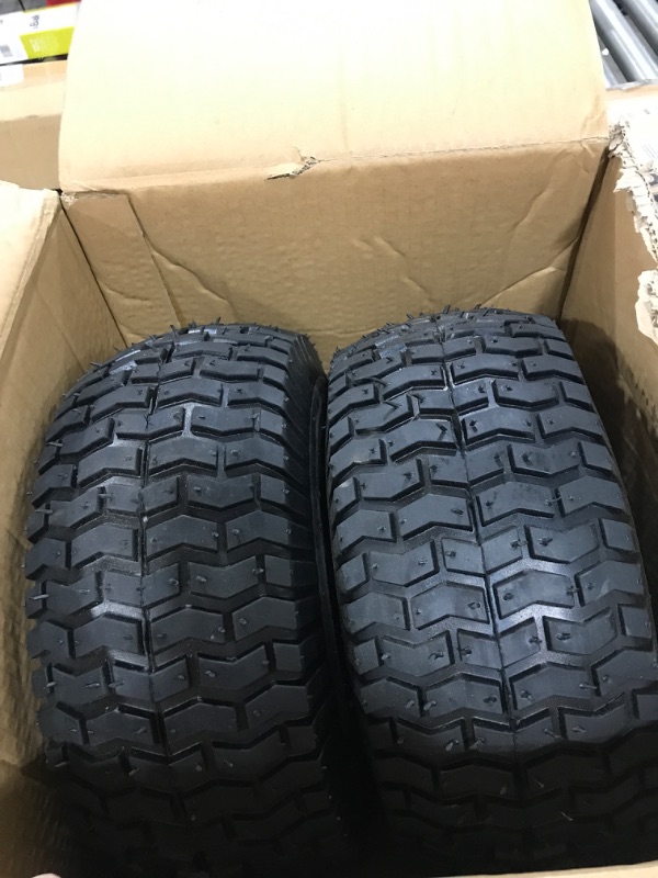 Photo 2 of (2-Pack) AR-PRO 10-Inch pneumatic Tires and Wheels - Replacement 4.10/3.50-4” Tires and Wheels with 5/8” Axle Bore Hole, and Double Sealed Bearings - Perfect for Gorilla Carts