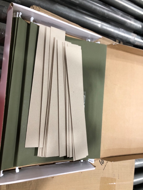 Photo 2 of Blue Summit Supplies Extra Capacity Hanging File Folders, 9 x 14 Legal Size, Heavy Duty, 2 Inch Expansion Filing Folders, 1/5 Tab, for Bulky Files, Legal Charts, Standard Green, 25 Pack