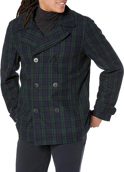 Photo 1 of Amazon Essentials Men's Double-Breasted Heavyweight Wool Blend Peacoat
