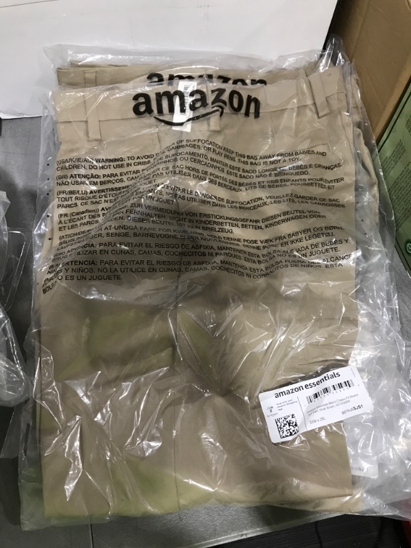 Photo 1 of Amazon Essentials Men's Classic-Fit Stretch Golf Pant (Available in Big & Tall) Polyester Blend Khaki Brown 33W x 29L