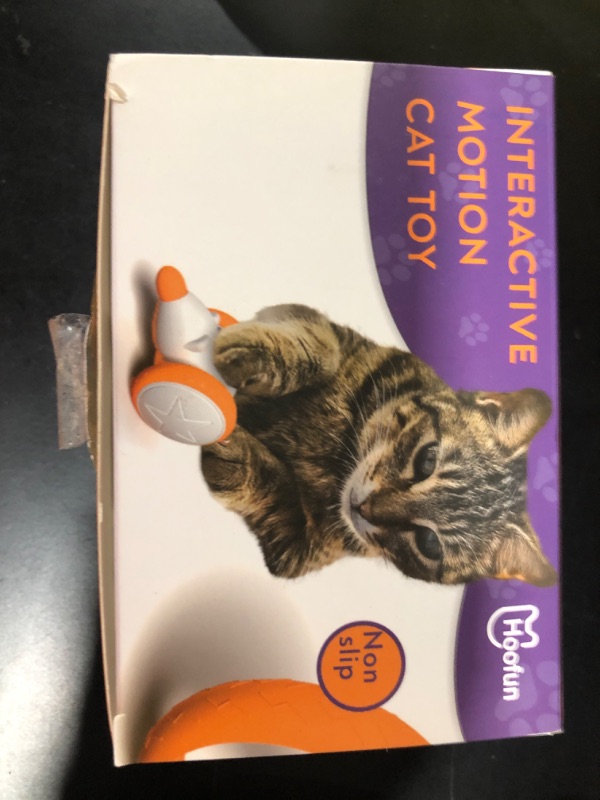 Photo 2 of Hoofun Automatic Interactive Cat Toys for Indoor Cats: Pet Play Ball Kittens Electronic Rat Cats Toys with LED Lights Kitten Toys Mice Smart Toys, Cats Toys with Motion Wheel (Mouse)
