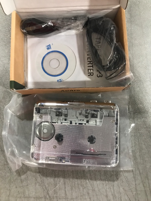 Photo 2 of GOWENIC Cassette Player, USB Cassette to MP3 Converter Portable Walkman Cassette Music Player Tape to MP3 Player, with 3.5mm Headphone Jack, Compatible for OS X PC 