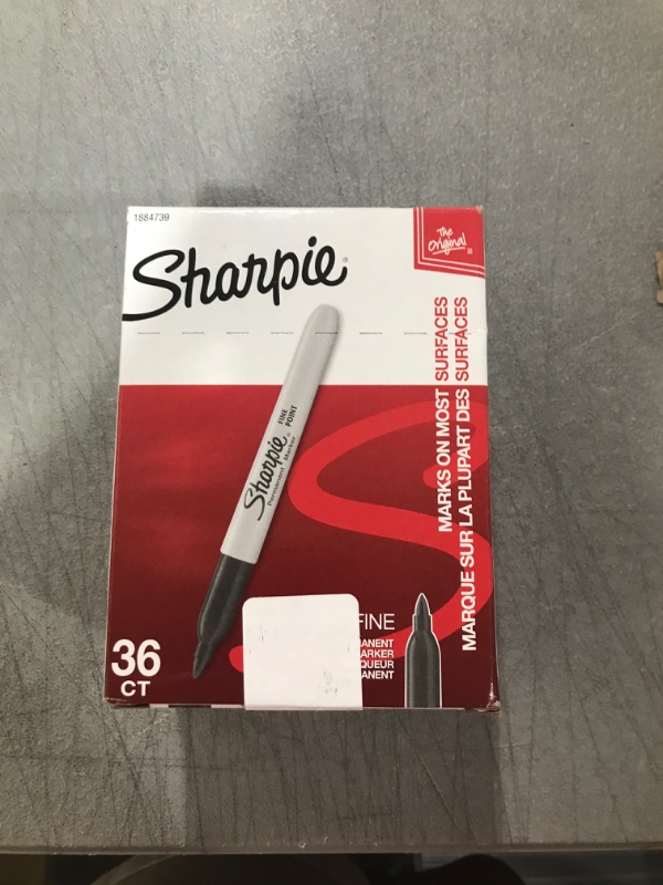 Photo 2 of Sharpie Permanent Marker, Fine Point, Black (36 per Pack)