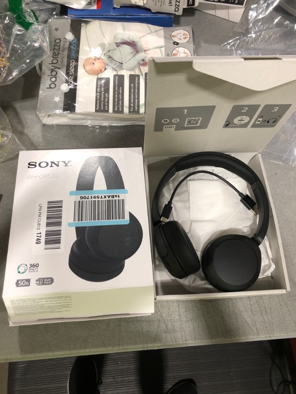 Photo 2 of Sony WH-CH520 Wireless Headphones Bluetooth On-Ear Headset with Microphone, Black New