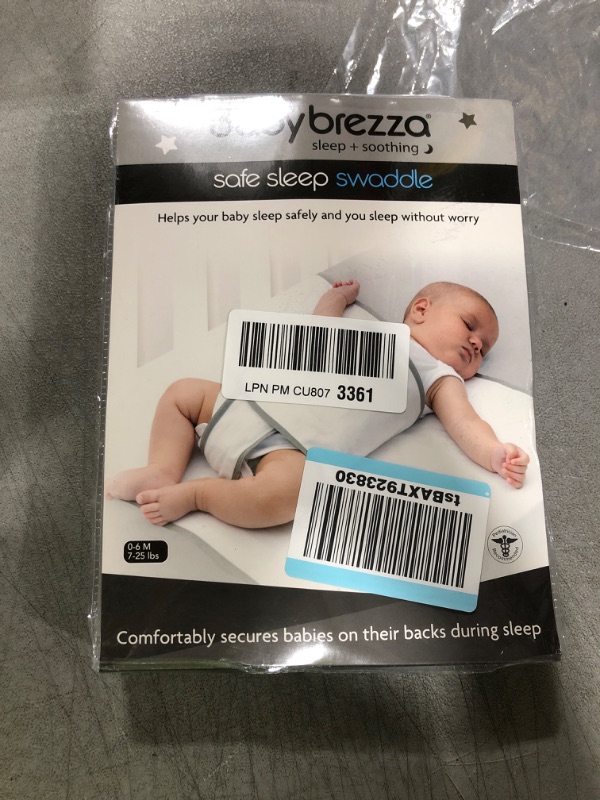 Photo 2 of Baby Brezza Safe Sleep Swaddle Blanket for Crib Safety for Newborns and Infants – Safe, Anti-Rollover Blanket in White, by Tranquilo Reste