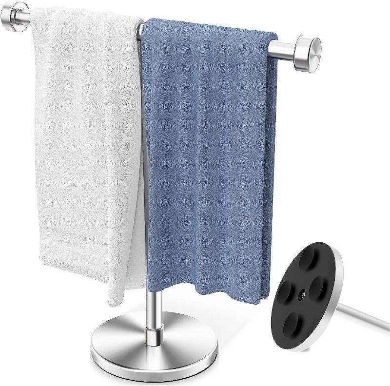 Photo 1 of --VEHHE Hand Towel Holder Stand - Stainless Steel Hand Towel Stand with Suction Cups 