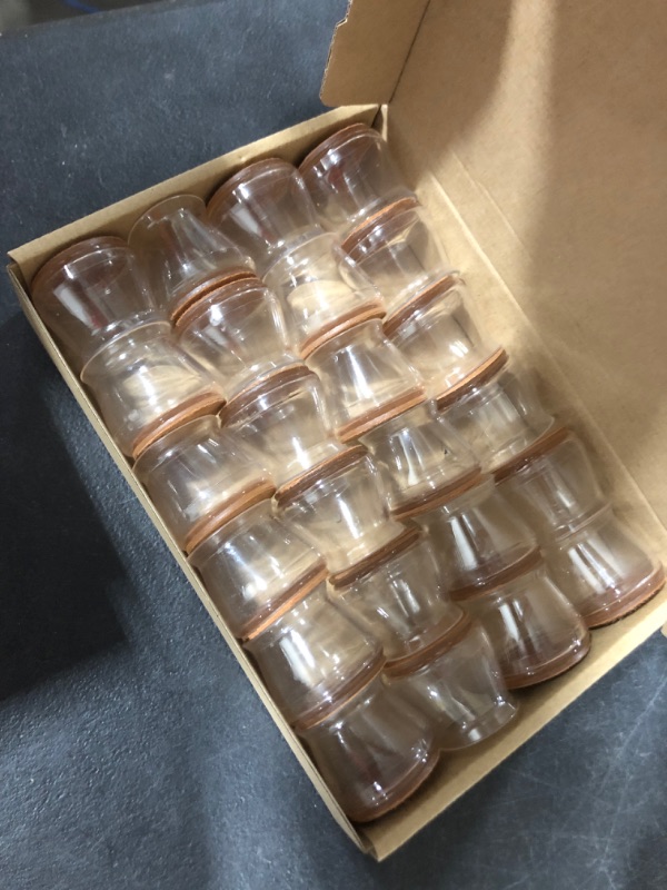Photo 1 of 24pcs Chair Leg Floor Protectors, Silicone Felt Furniture Pads for Hardwood Floors, Chair Legs Caps to Prevent Floor from Scratches and Reduce Noise, Easy to Move(Transparent) Transparent-24pcs