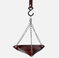 Photo 1 of 3 PCS Hanging Bird Feeder PU Leather Tray Wild Bird Feeders Seed Tray for Bird Feeders with Solid Hook for Outside Garden Decor Feeder Stand