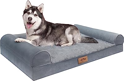 Photo 1 of  Dog Bed for Medium Dogs Egg-Crate Foam Waterproof/Washable/Dual Side Dog Crate Bed, Dog