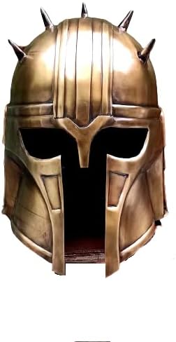 Photo 1 of ANTIQLICIOUS The Armorer Mandalorian Helmet Wearable Metal Helmet LARP Cosply Warrior Helmet Best Gift for Christmas