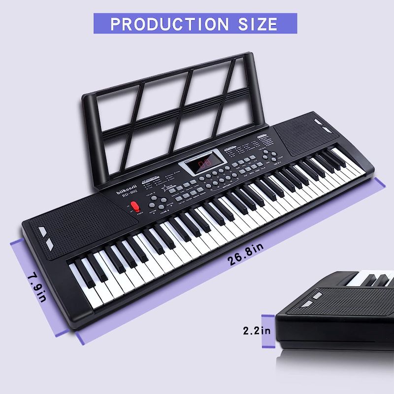 Photo 1 of biikoosii 61 key piano keyboard,keyboard piano for beginners keyboard piano with built-in dual speakers and microphone portable digital electric piano 