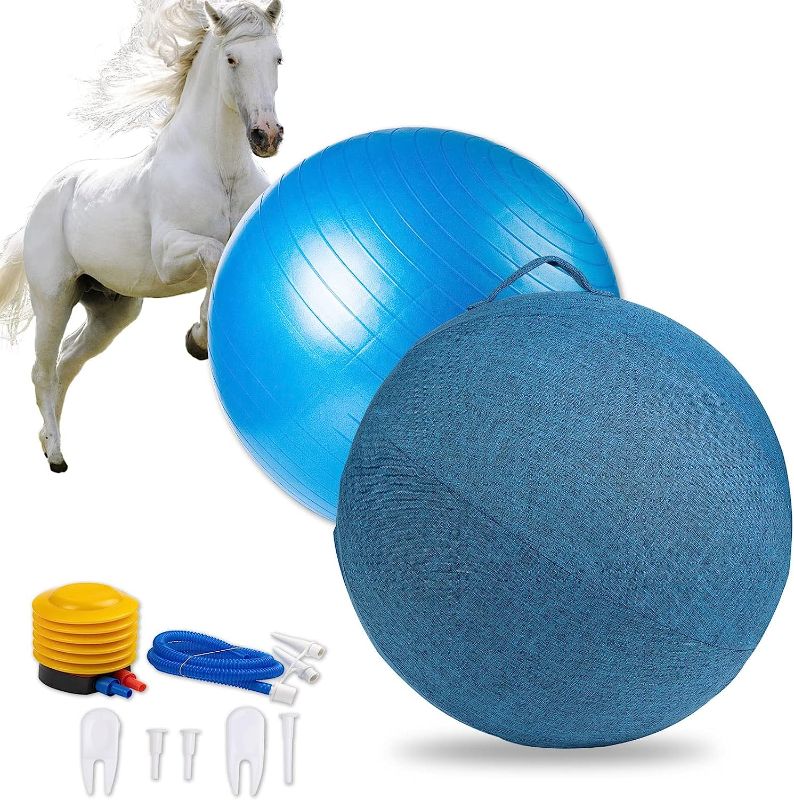 Photo 1 of  25 Inch Mega Ball Toys & Herding Ball Cover Anti-Burst Giant Silicone Training Soccer Ball for Horses Dogs Goats to Play
