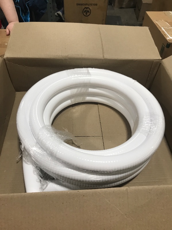 Photo 2 of 1.5" Inch Diameter x 50 Feet Length Flexible PVC Hose | Flexible Pipe White Schedule 40 PVC | Perfect for Plumbing Filtration Systems
