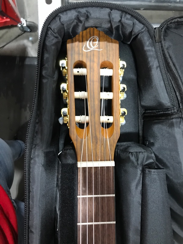 Photo 5 of Ortega Guitars 6 String Family Series Pro Solid Top Slim Neck Acoustic-Electric Nylon Classical Guitar w/Bag, Right (RCE131SN)