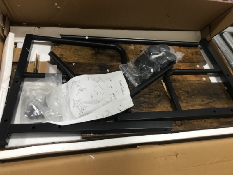 Photo 1 of Portable Desk Small Desks for Small Spaces Laptop Table Rustic Rolling Adjustable Desk on Wheels Mobile Couch Desk for Bedroom Home Office Computer Standing Desk Student Desk with Storage 32x16 Inch Oak