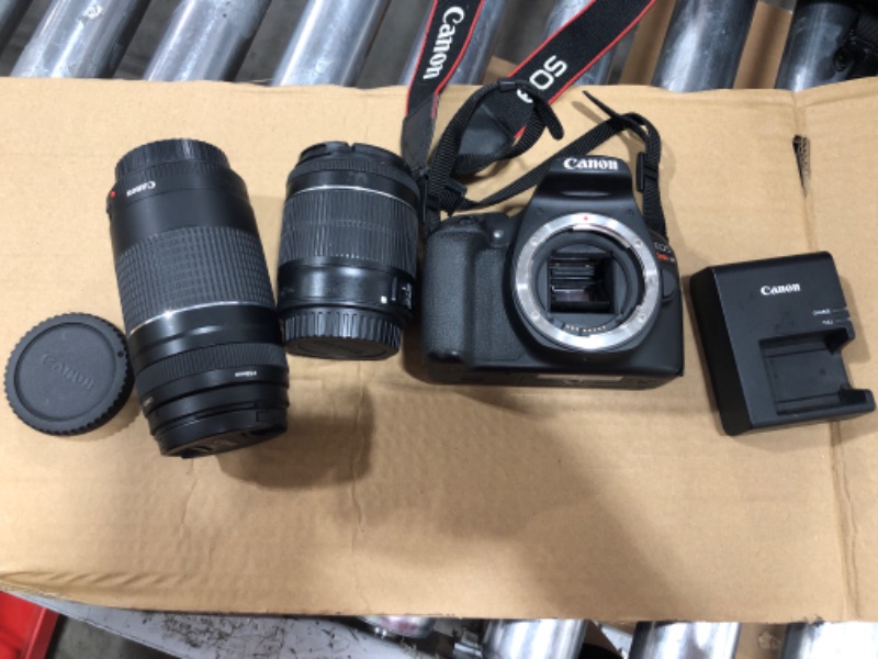 Photo 2 of Canon EOS Rebel T6 DSLR Camera w/EF-S 18-55mm, EF 75-300mm Lens, 32GB SD Card & Camera Bag 