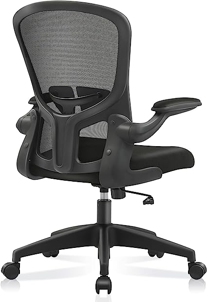 Photo 1 of FelixKing Office Chair, Ergonomic Desk Chair with Adjustable Height and Lumbar Support Swivel Lumbar Support Desk Computer Chair with Flip up Armrests for Conference Room (Black)