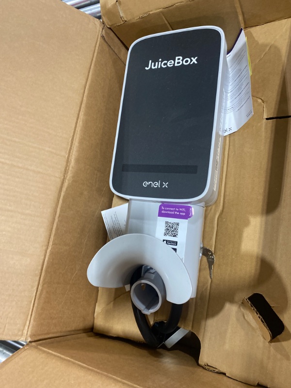 Photo 2 of JuiceBox 32 Smart Electric Vehicle (EV) Charging Station with WiFi - 32 amp Level 2 EVSE, 25-Foot Cable, UL and Energy Star Certified, Indoor/Outdoor Use (NEMA 14-50 Plug, Gray)… 32 Amp 14-50 Plug