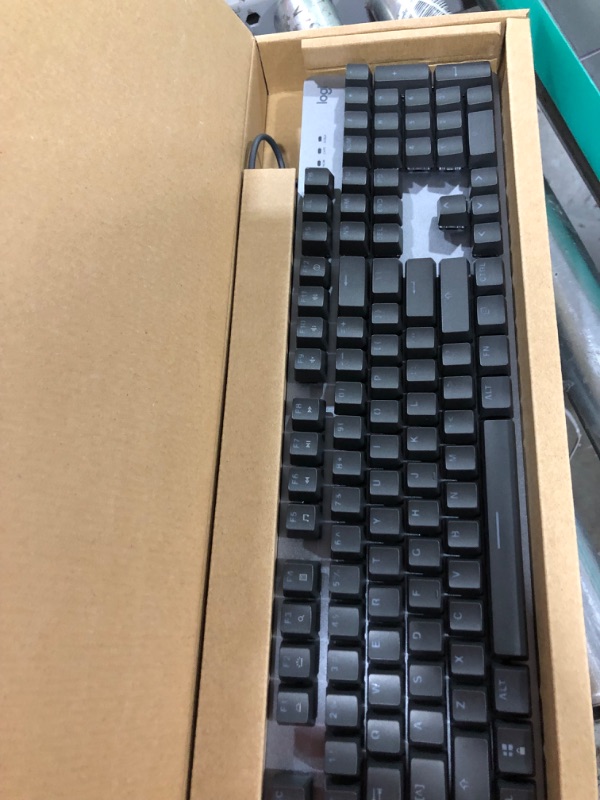 Photo 2 of Logitech K845 Mechanical Illuminated Keyboard, Strong Adjustable Tilt Legs, Full Size, Aluminum Top Case, 104 Keys, USB Corded, Windows (TTC Red Switches) 