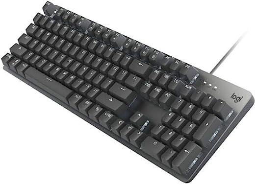 Photo 1 of Logitech K845 Mechanical Illuminated Keyboard, Strong Adjustable Tilt Legs, Full Size, Aluminum Top Case, 104 Keys, USB Corded, Windows (TTC Red Switches) 