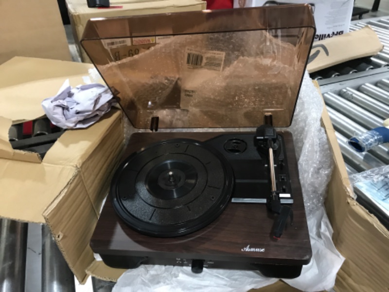 Photo 2 of 1 BY ONE Belt Drive Turntable with Bluetooth Connectivity, Built-in Phono Pre-amp, USB Digital Output Vinyl Stereo Record Player with Magnetic Cartridge, 33 or 45 RPM