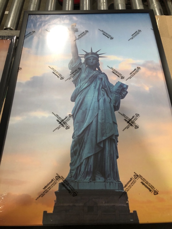 Photo 1 of 17x25 Black Modern Picture or Poster Frame, 1 inch Wide Border, Smooth Wrap Finish, Acrylic Front