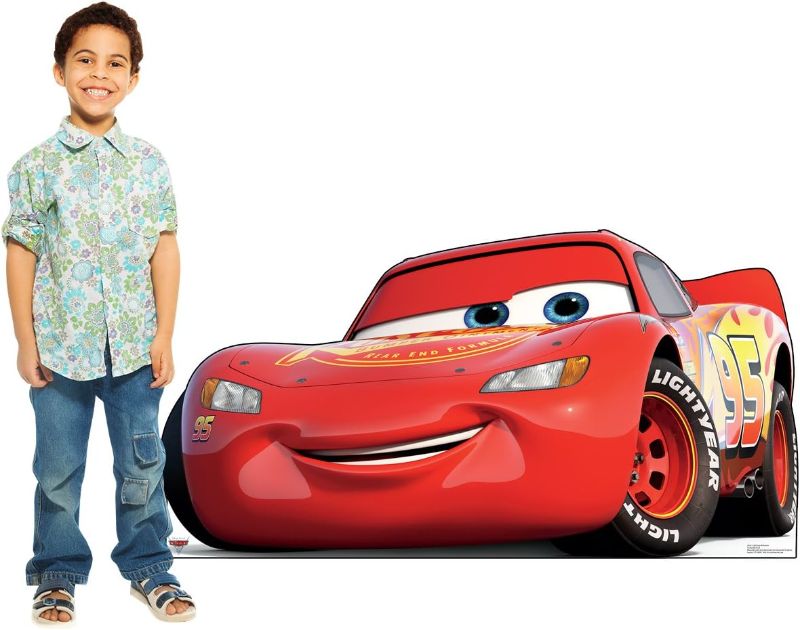 Photo 2 of Advanced Graphics Lightning McQueen Life Size Cardboard Cutout Standup - Disney Pixar's Cars 3 (2017 Film)
