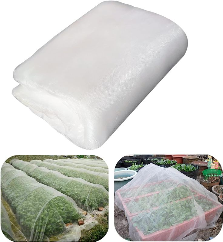 Photo 1 of 0x16.5Ft Mesh Bug Insect Netting Protect Plants Fruit Trees Vegetable Flowers Crops Screen Barrier Net Patio Row Cover Raised Bed