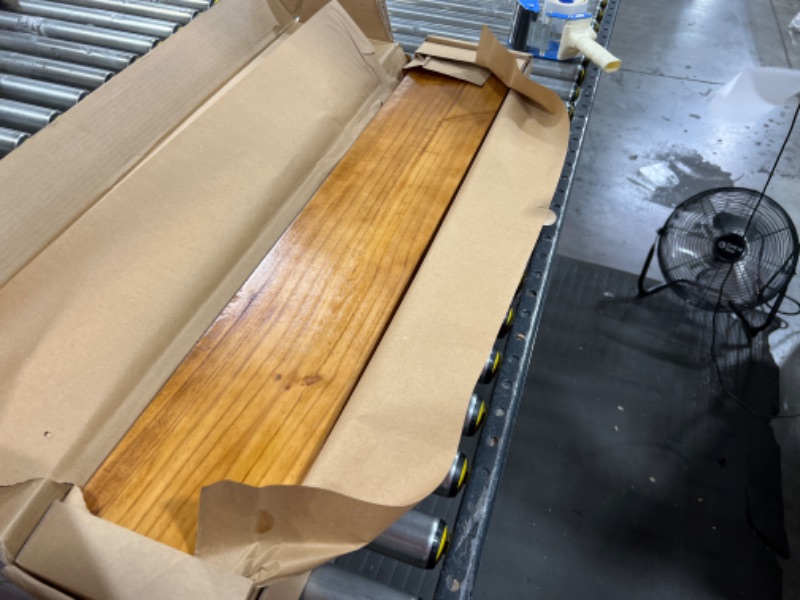 Photo 1 of Homeforia Rustic Farmhouse Floating Shelves - Bathroom Wooden Shelves for Wall Mounted - Thick Industrial Kitchen Wood Shelf - 36 x 6.5 x 1.75 inch - Set of 2 - Honey Oak Color 36 inch Honey Oak