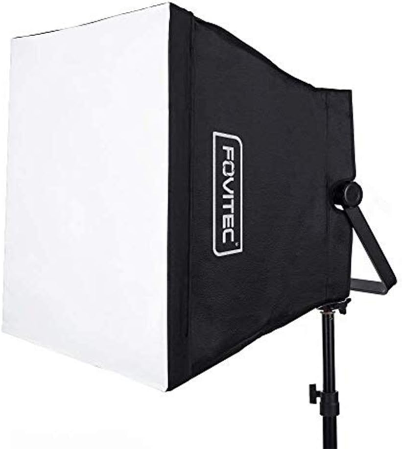 Photo 1 of Fovitec 19" Square Softbox for 600 LED Panels, Foldable with Removable Front Diffuser and Included Carrying Case for Photo Studio Portrait Photography and Live Streaming Video