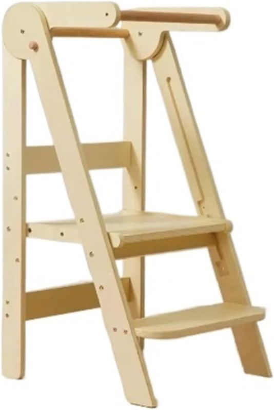 Photo 1 of  Telescoping Ladder, Indoor Climbing Ladder Chair Multifunctional Step Stool Safety Handrail Ladder Stool Stable and Anti-Skid Ladder