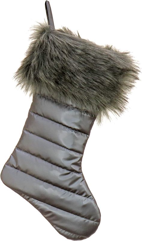 Photo 1 of 4pk of National Tree Company  Stocking, Grey
