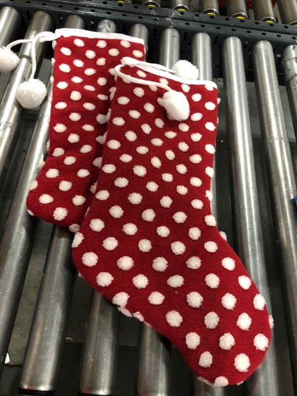 Photo 2 of 2pk of National Tree Company  Stocking, Red/White
