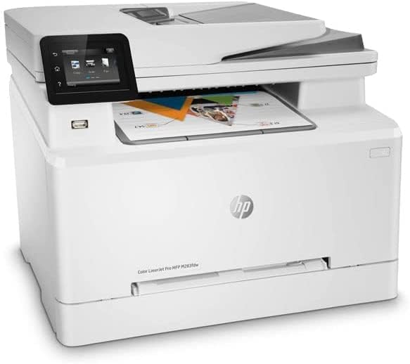 Photo 1 of HP Laserjet Pro MFP M283fdw Wireless All-in-One Color Laser Printer, Mobile Print&Scan&Copy&Fax, Duplex Print, 22ppm, 2.7" Touchscreen, Wi-Fi, Compatible with Alexa(7KW75A), Lanbertent Printer Cable
