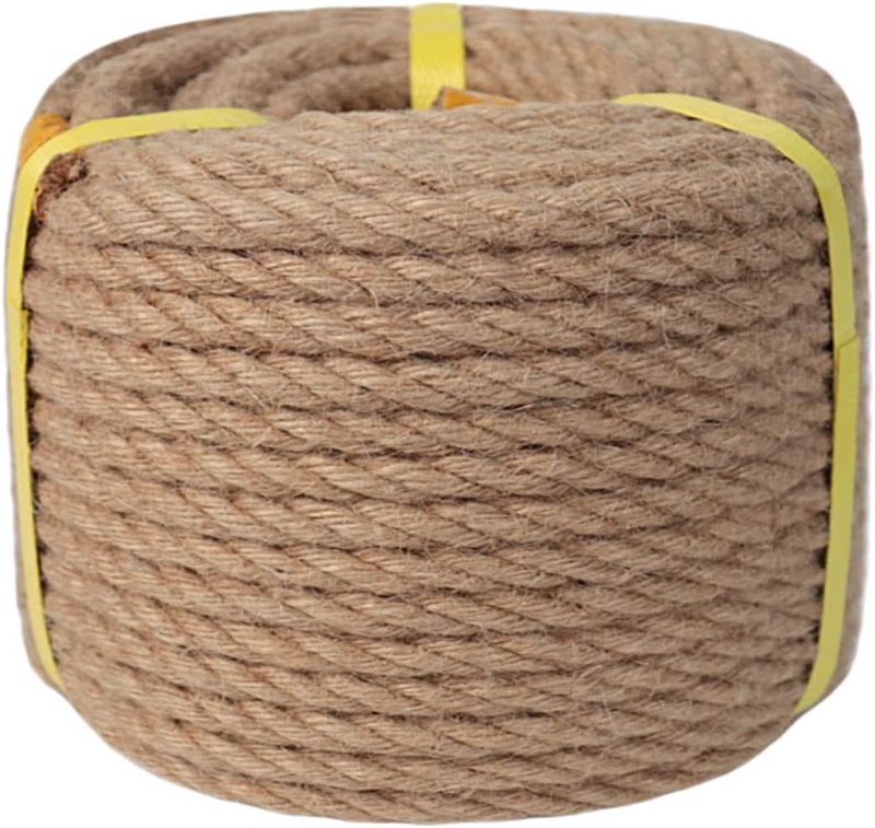 Photo 1 of 
CRAYZA Jute Rope 100 Feet 8mm Thick Hemp Rope Strong Jute Twine for Crafts, Cat Scratch Post, Gardening