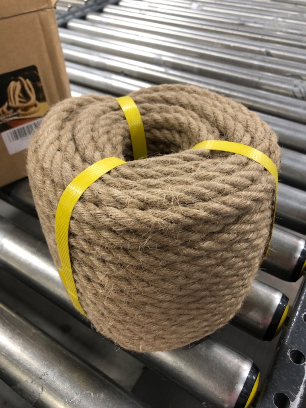 Photo 2 of 
CRAYZA Jute Rope 100 Feet 8mm Thick Hemp Rope Strong Jute Twine for Crafts, Cat Scratch Post, Gardening