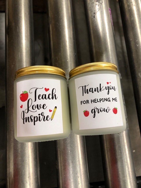 Photo 2 of 3 Pcs Teacher Appreciation Gifts Scented Jar Candles 9 Oz