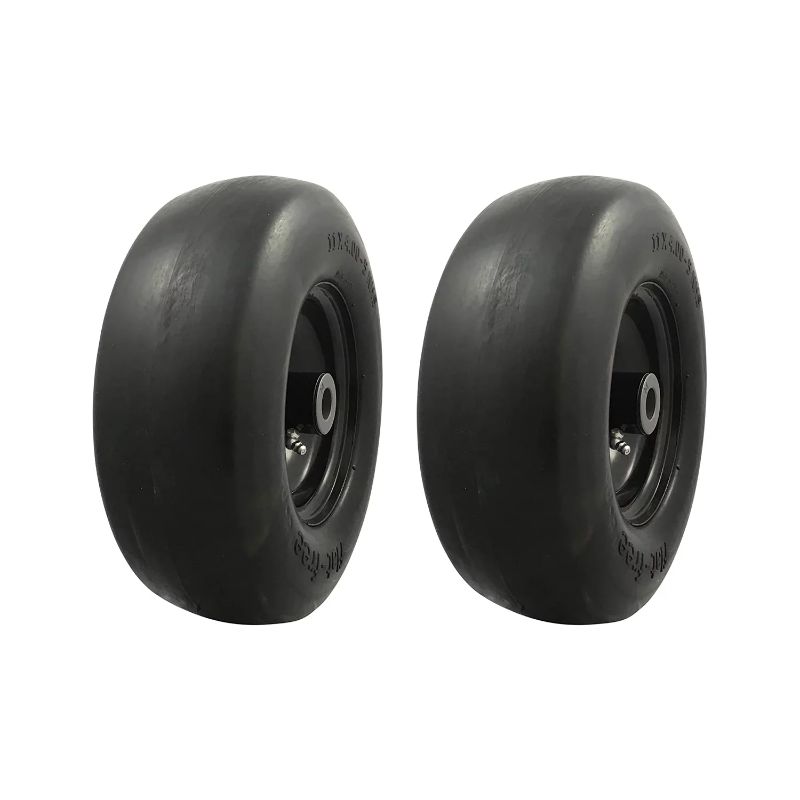 Photo 1 of 00232-2pk 11 x 4.00-5 Inch Flat Free Tire for Mowers, Set of 2