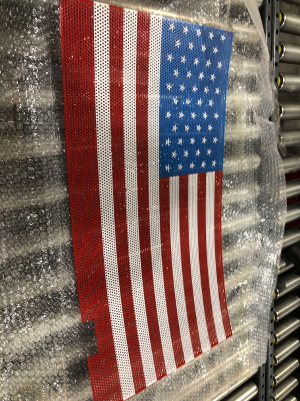 Photo 2 of  Grill Mesh Insert American Flag Matte Aluminum Alloy Mesh Grille Grid 
27 X 14'5