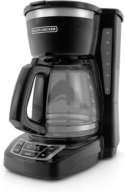 Photo 1 of 12-Cup Black Programmable Coffee Maker
