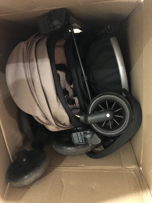 Photo 3 of Evenflo Pivot Modular Travel System with LiteMax Infant Car Seat with Anti-Rebound Bar (Desert Tan)
