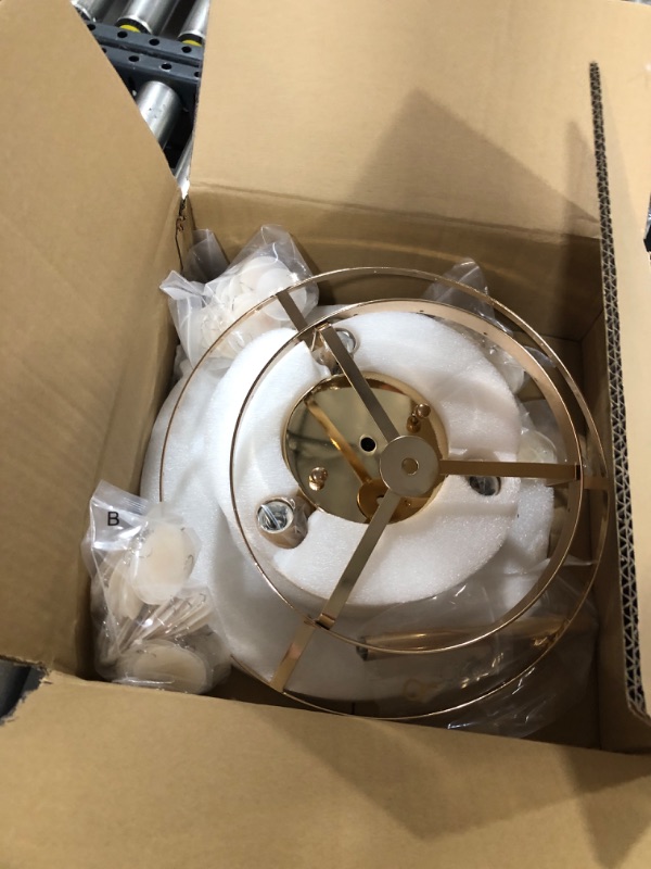 Photo 1 of AGV LIGHTING CL008G Shell Ceiling Light, Perfect for Living Room, Bedroom, Dining Room, D13 x H15, 3-Lights, Shine Gold Finish Light Gold