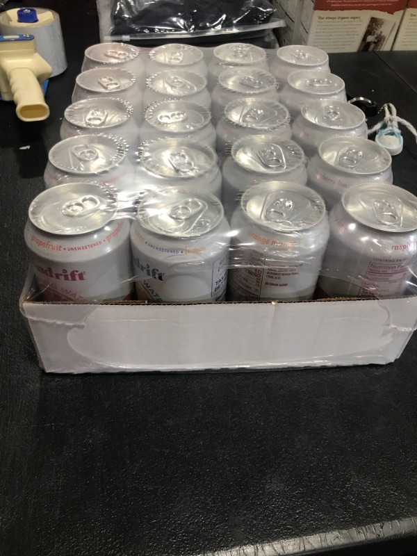 Photo 1 of 20 CANS OF UNSWEETENED SPARKLING WATER EXP: UNKNOWN