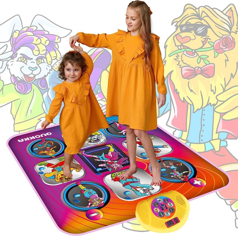 Photo 1 of QUOKKA Dance Mat for Kids 8-12 - | Play Your Own Music with AUX/Bluetooth | 3 Speeds & 5 Volume Levels | - Dancing Floor Pad for Girl & Boy Ages 4-8 - Gift Musical Toys for Toddlers 3-5 